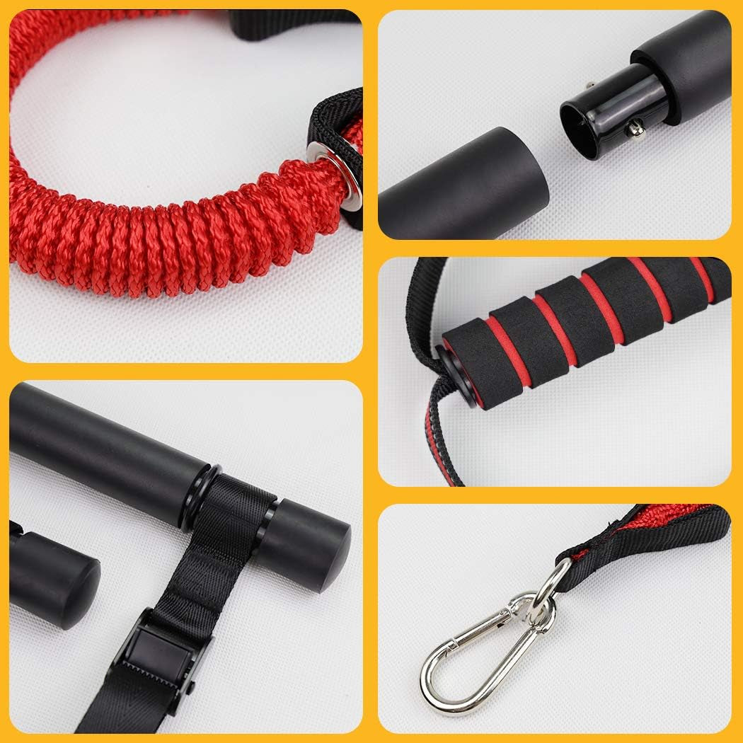 Upgraded 60-180LBS Adjustable Pilates Bar Kit with Resistance Band, Anti-Break, Portable Fitness Exercise Workout Toning Bar Stick for Stretching Twisting Sit-Up, Home Workout Equipment Men Women