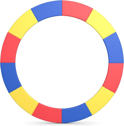 Trampoline Pad, 8Ft 10Ft 12Ft 14Ft 15Ft 16Ft Trampoline Replacement Safety Pad, No Holes for Pole, Waterproof Trampoline Accessories Spring Cover