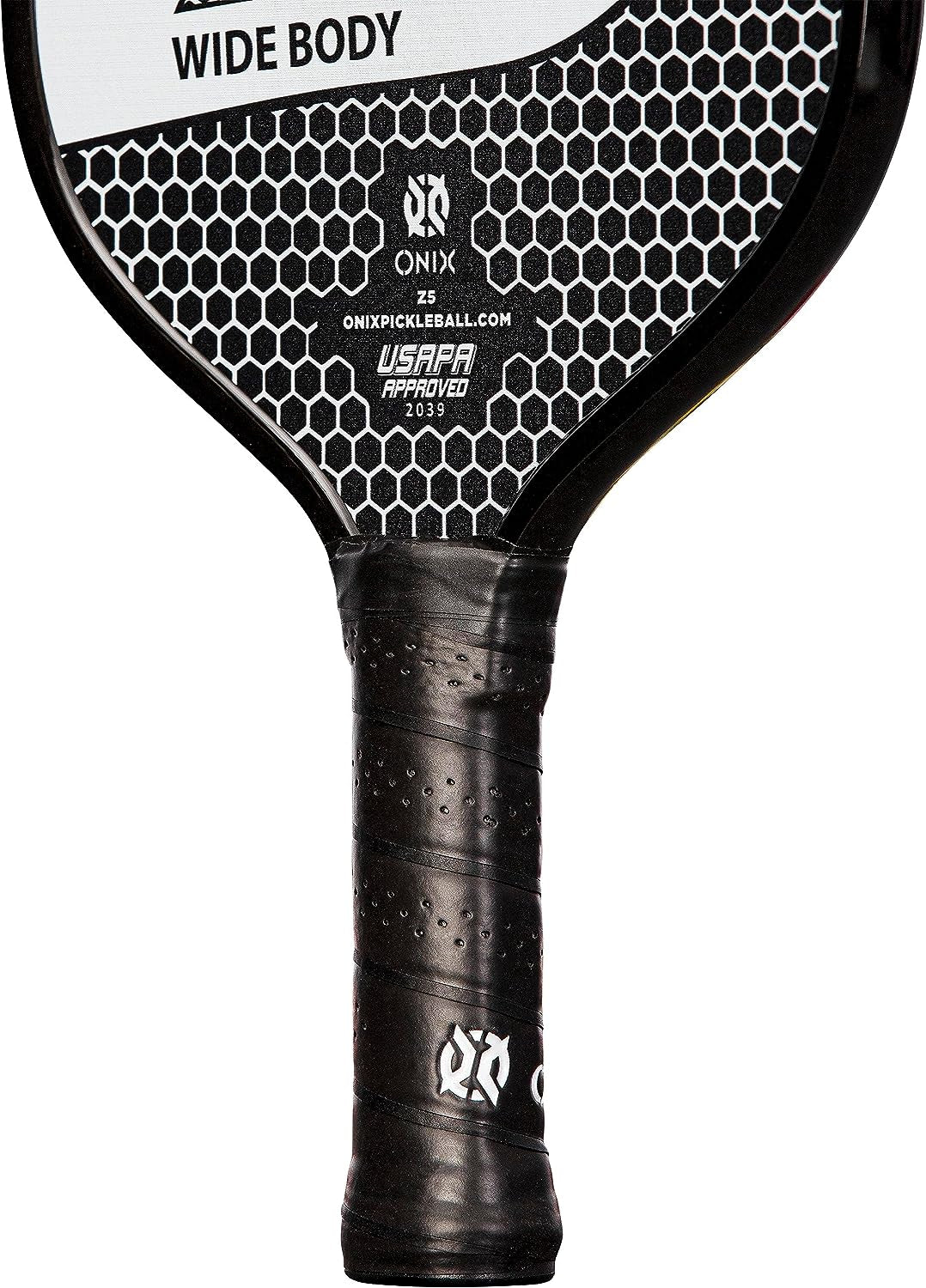 Graphite MOD Z5 Carbon Fiber Pickleball Paddle with Wide-Body Shape, Honeycomb Core, Graphite Face & Cushion Comfort Pickleball Paddle Grip