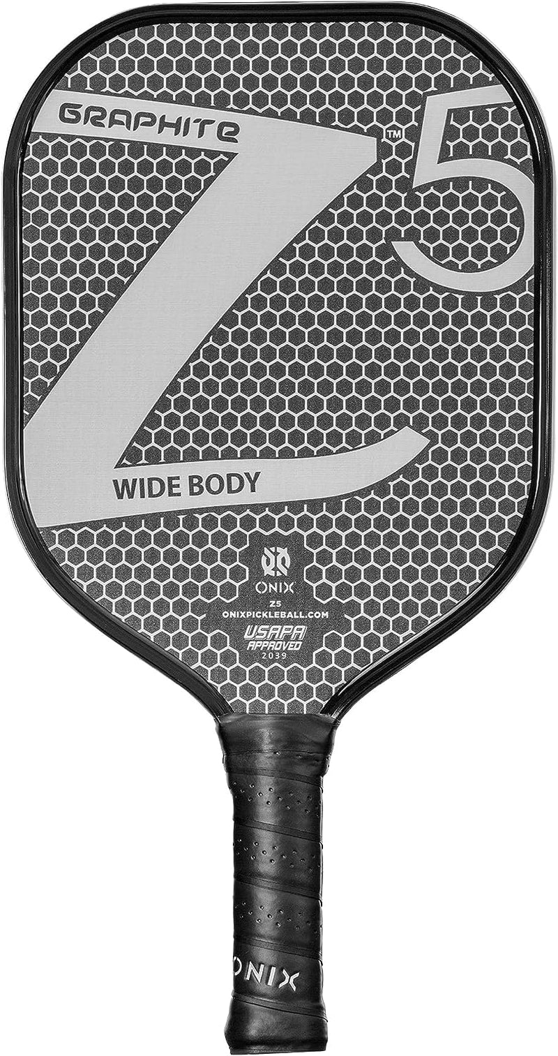 Graphite MOD Z5 Carbon Fiber Pickleball Paddle with Wide-Body Shape, Honeycomb Core, Graphite Face & Cushion Comfort Pickleball Paddle Grip