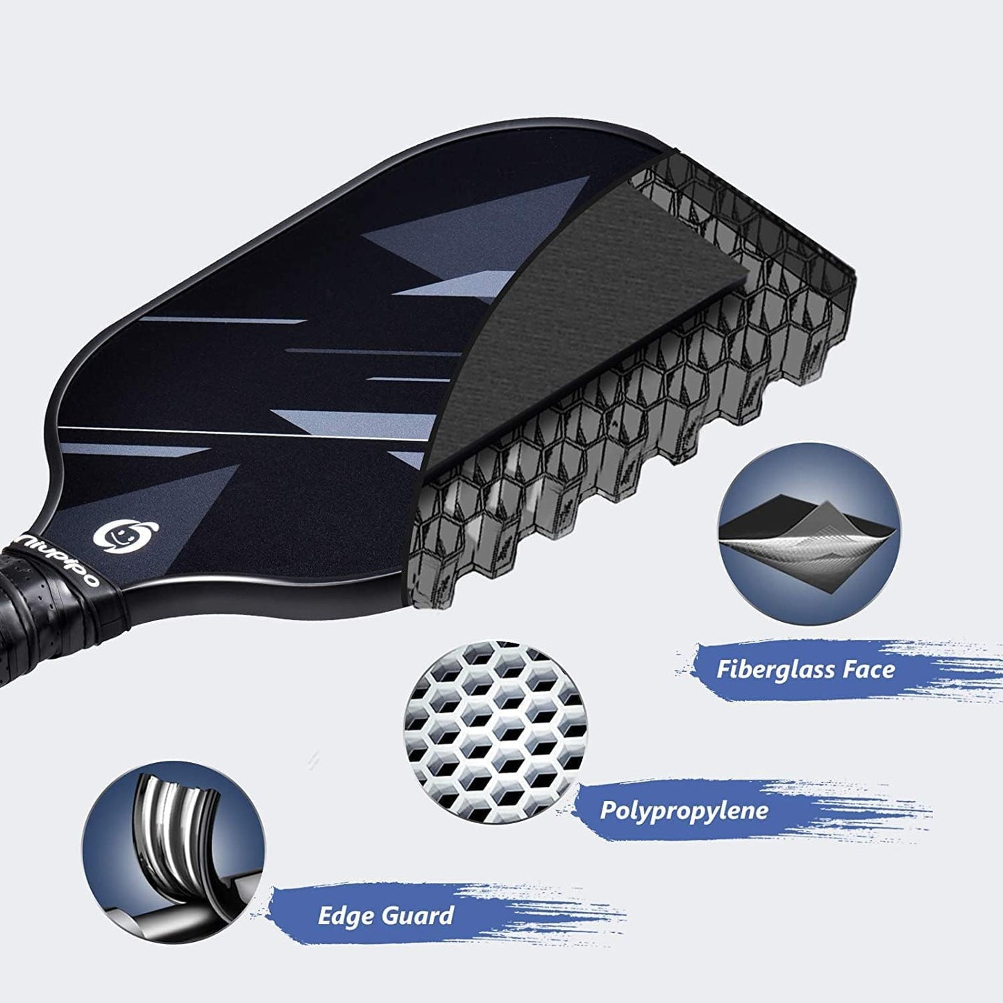 Pickleball Paddles Set of 2 or 4, USAPA Approved Fiberglass Pickleball Paddle Set with Balls and Bag, Polypropylene Honeycomb Core, Lightweight Pickleball Paddles for Beginners Men Women