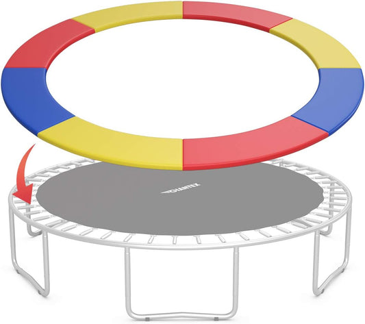 Trampoline Pad, 8Ft 10Ft 12Ft 14Ft 15Ft 16Ft Trampoline Replacement Safety Pad, No Holes for Pole, Waterproof Trampoline Accessories Spring Cover