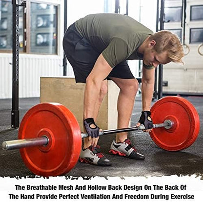 2 Pairs Workout Gloves Adjustable Weight Lifting Gym Exercise Training Breathable Workout Gloves with Full Palm Protection for Men and Women Fitness, Biking, Pull Up