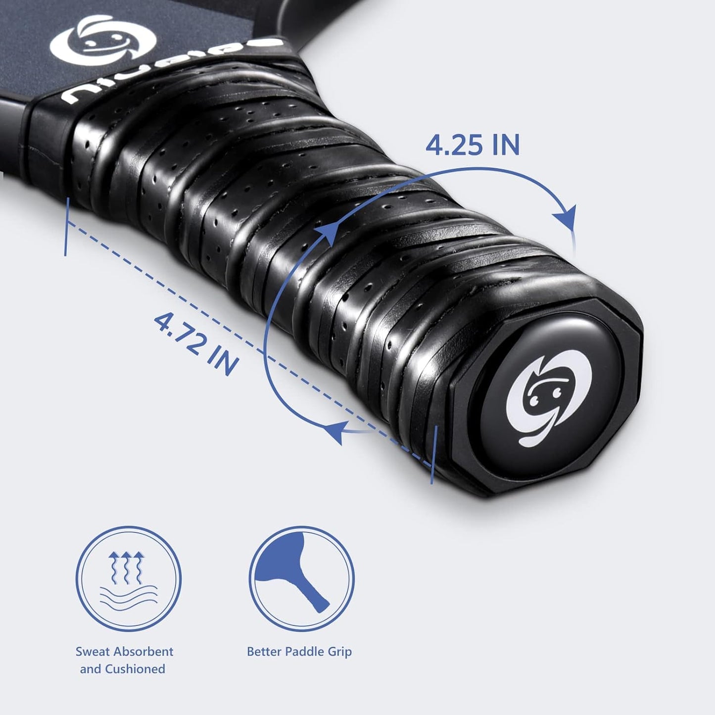 Pickleball Paddles Set of 2 or 4, USAPA Approved Fiberglass Pickleball Paddle Set with Balls and Bag, Polypropylene Honeycomb Core, Lightweight Pickleball Paddles for Beginners Men Women