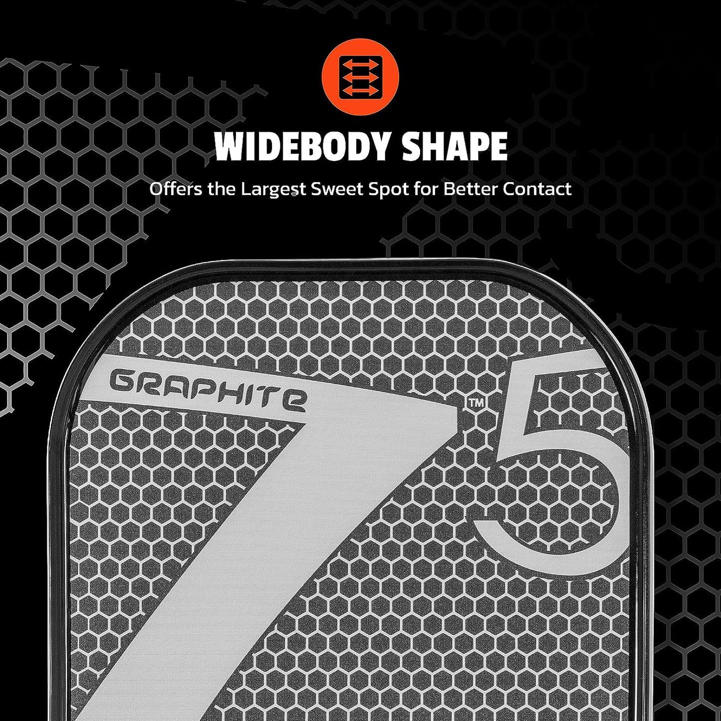 Graphite MOD Z5 Carbon Fiber Pickleball Paddle with Wide-Body Shape, Honeycomb Core, Graphite Face & Cushion Comfort Pickleball Paddle Grip