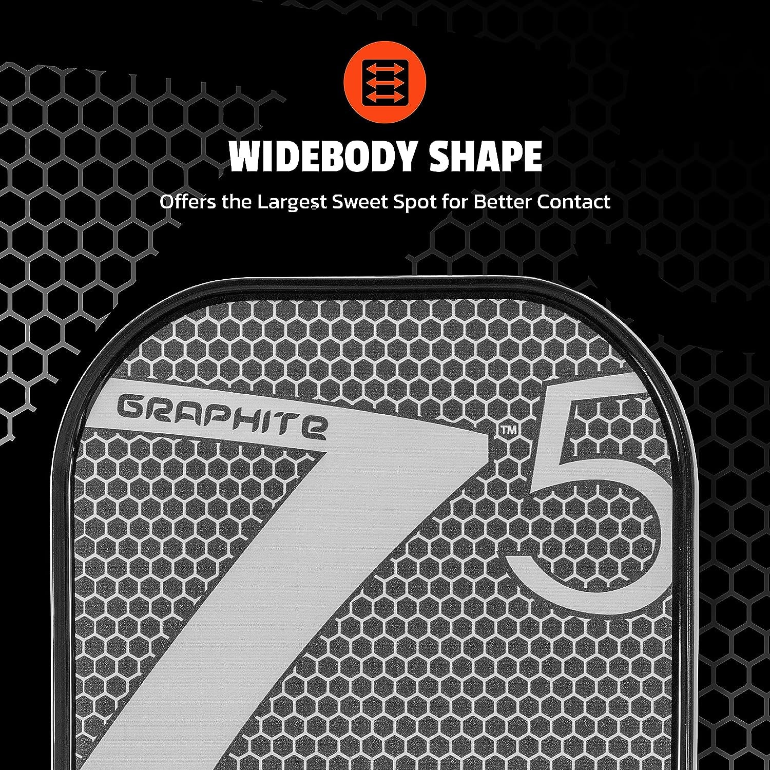 Graphite MOD Z5 Carbon Fiber Pickleball Paddle with Wide-Body Shape, Honeycomb Core, Graphite Face & Cushion Comfort Pickleball Paddle Grip